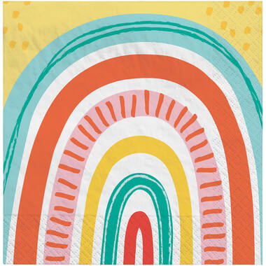 16 Napkins Retro Rainbow 33 x 33 cm