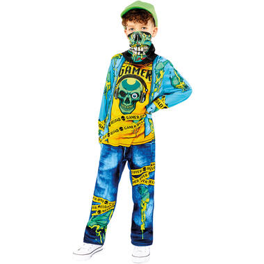 Child Costume Gaming Zombie Age 10-12 Years