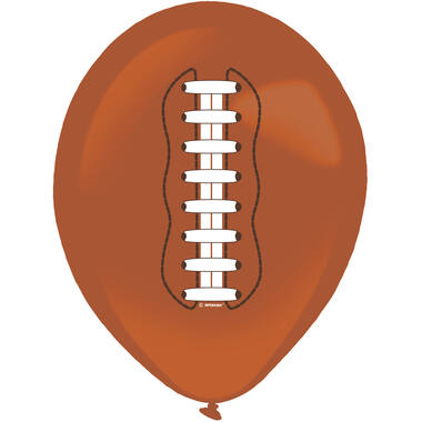 6 Latex Balloons Touchdown! One Sided Print 27.5 cm / 11"