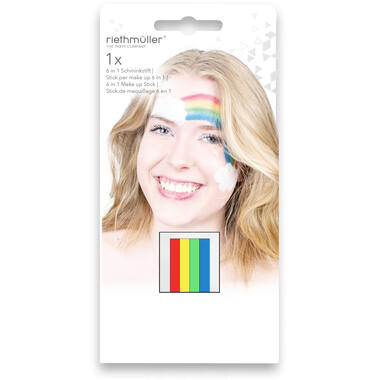6 in 1 Make Up Sticks Rainbow
