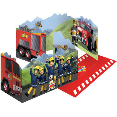 8 Invitations & Envelopes Fireman Sam Paper