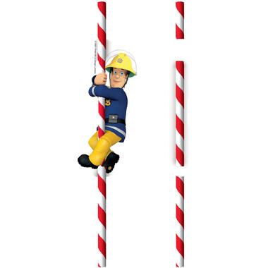 8 Drinking Straws Fireman Sam Paper