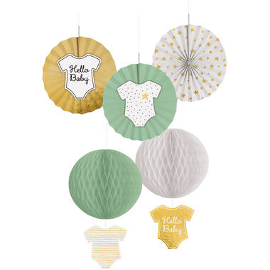 Hanging Decoration Hello Baby 5 Parts