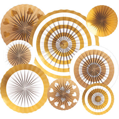 8 Fan Decorations Wedding Paper 20.3 cm / 30.4 cm / 40.6 cm