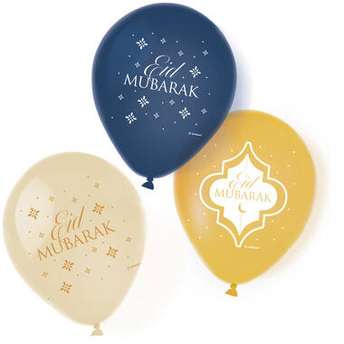 6 Latexballons Eid Ramadan 1c Druck 27,5 cm/11"