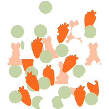 Deco Confetti Easter Bunny Paper