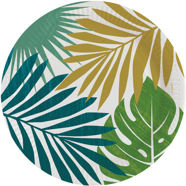 8 Plates Key West Round Paper 23 cm