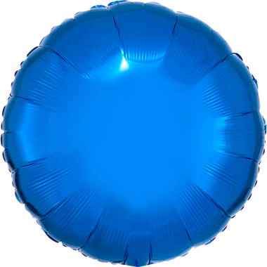 Standard Metallic Blue Round Foil Balloon C16 Bulk 43 cm