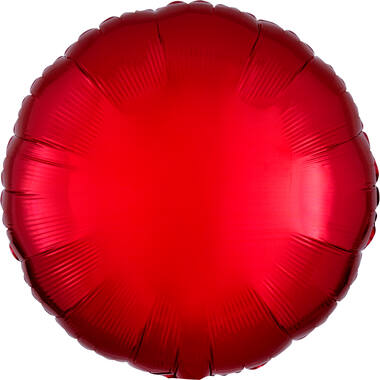 Standard Metallic Red Round Foil Balloon C16 Bulk 43 cm