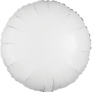 Standard Metallic White Round Foil Balloon C16 Packaged 43 c