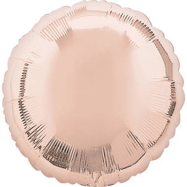 Standard Rose Gold  Foil Balloon Round Foil Balloon C16 Bulk 43 cm
