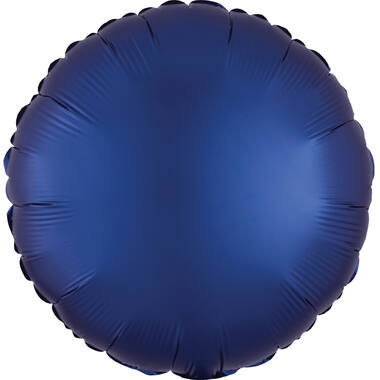 Standard Silk Lustre Navy Blue Round Foil Balloon C16 Packaged 43 cm