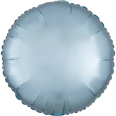 Standard Silk Lustre Pastel Blue Round Foil Balloon C16 Packaged 43 cm