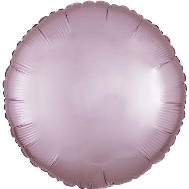 Standard Silk Lustre Pink Round Foil Balloon C16 Packaged 43 cm