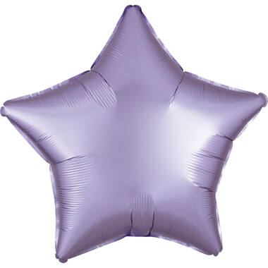 Standard Silk Lustre Lilac Star Foil Balloon C16 Packaged 48 cm