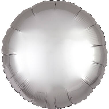 Standard Silk Lustre Silk Lustre Silver Round Foil Balloon C16 Packaged 43 cm