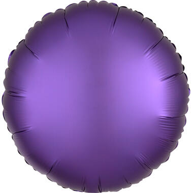 Standard Silk Lustre Purple Round Foil Balloon C16 Packaged 43 cm