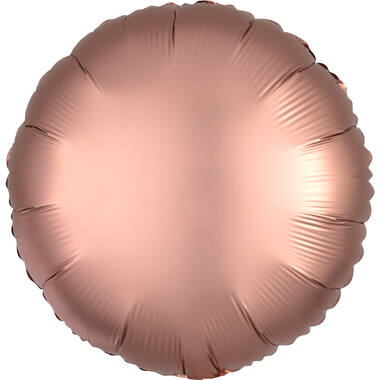 Standard Silk Lustre Rose Copper Round Foil Balloon C16 Packaged 43 cm