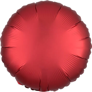 Standard Silk Lustre Dark Red Round Foil Balloon C16 Packaged 43 cm