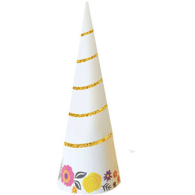 8 Party Hats Magical Unicorn Paper Height 17.1 cm