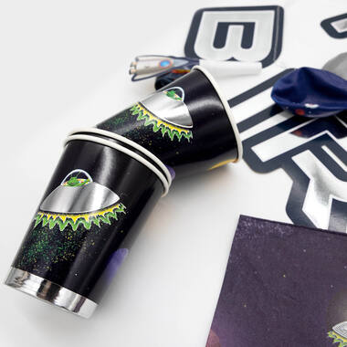 8 Cups Space Party Paper 250 ml