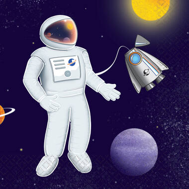 16 Napkins Space Party 33 x 33 cm