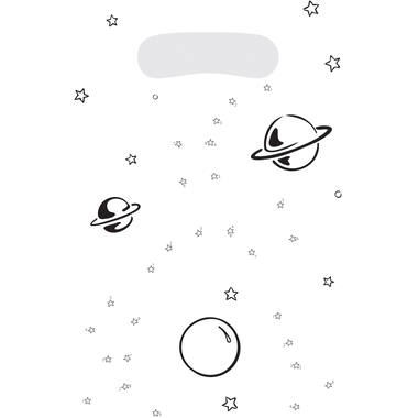 8 Loot Bags Space Party Paper 15.8 x 23.6 cm