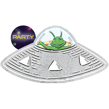 8 Invitations & Envelopes Space Party Paper