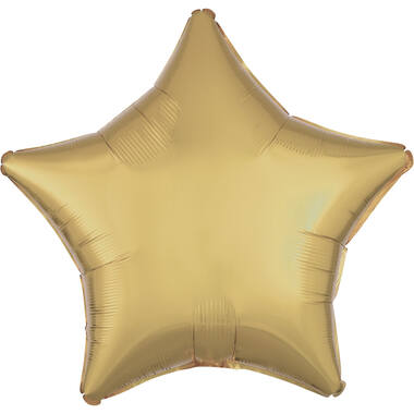 Standard Metallic White Gold Star Foil Balloon C16 Packaged 43 cm