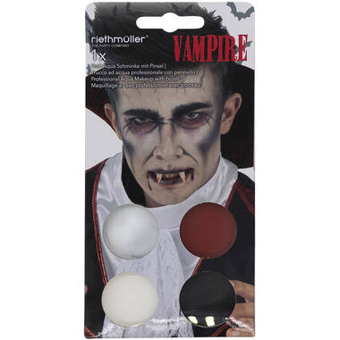 Aqua Kit Dracula/Vampire (4 x Face Paint 3.5 g / 1 Brush)