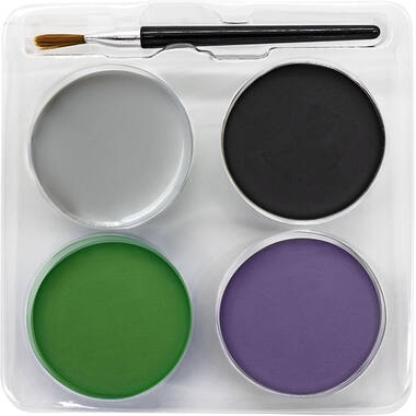 Aqua Kit Witch (4 x Face Paint 3.5 g / 1 Brush)