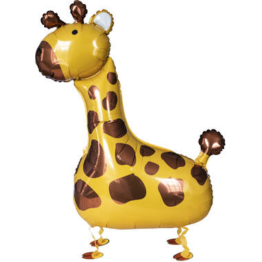 Walking Balloon Giraffe Foil  Balloon W24 Packaged 89 cm x 109 cm