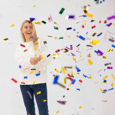 Confetti Cannon Multicolor Rectangular Foil 40 cm