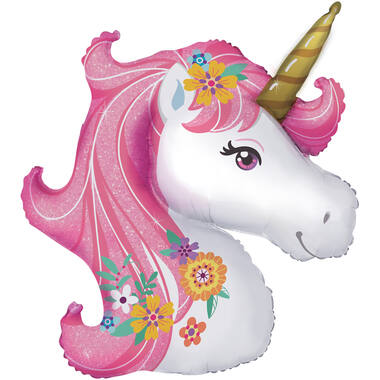 Large Shape Magical Unicorn Foil Balloon H70 Packaged 74 cm x 76 cm