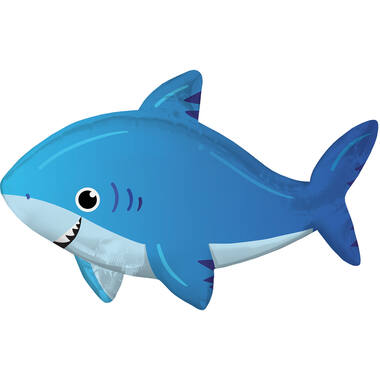 Large Shape Ocean Buddies Shark Foil Balloon H40 Packaged 44 cm x 92 cm