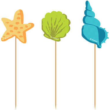 20 Picks Surf Party Wood 8 cm