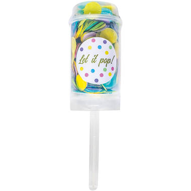 Party Popper Push Pop Paper Round Multicolor Pastel