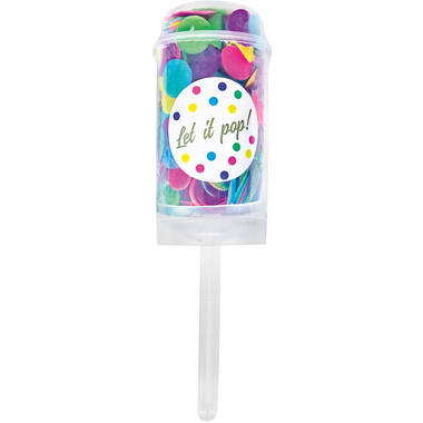 Party Popper Push Pop Paper Round Multicolor