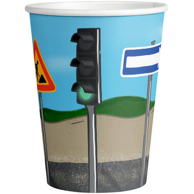 8 Cups Paper Construction Party 250 ml