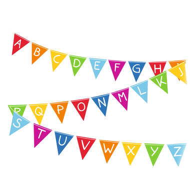 Pennant Banner A-Z School Start Paper 400 x 16 cm