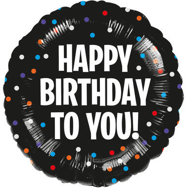Standard Silk Lustre Star HBD Foil Balloon C40 Packaged 43 cm