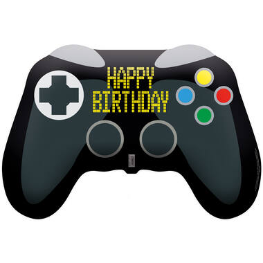 Large Shape Game Controller Foil Balloon H40 Packaged