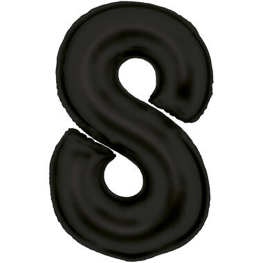 Large Number Silk Lustre 8 Black Foil Balloon N34 Packaged 86 cm x 54 cm