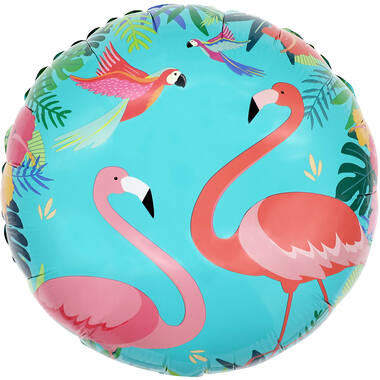 Standard Summer Flamingo Foil Balloon S40 Packaged 43cm