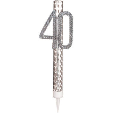 Fountain Milestone 40 incl.   cake topper (with rhinestones)