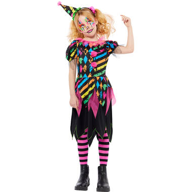 Child Costume Funhouse Clown Girl  Age 10-12 Years
