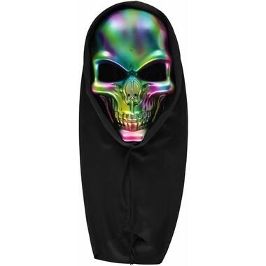 Mask Electroplate Skull Hood One size