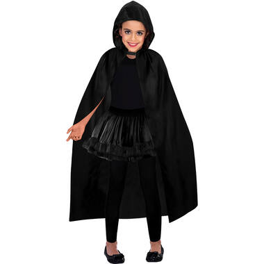 Costume Accessory Black Hooded Cape - Child