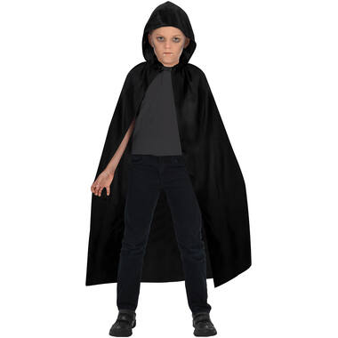 Costume Accessory Black Hooded Cape - Child