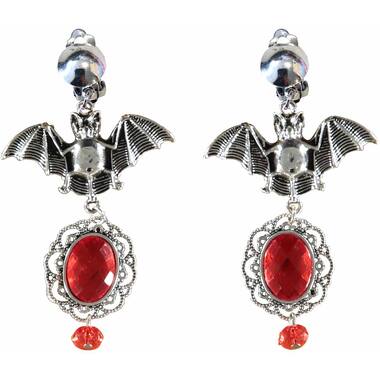 Costume Accessory Earrings Ruby Bat